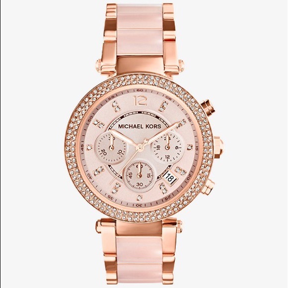 Michael Kors Rose Gold Swarovski Crystal Watch - Picture 8 of 8